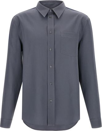 Marni Virgin Wool Shirt - Heren - Casual Overhemden - Grijs - XL - Wol - Overhemden