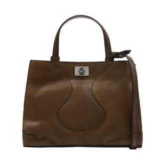 Zadig&Voltaire Bolso de piel con asa superior y cierre distintivo - Bags - Mujer - Marr&oacute;n - ONE SIZE