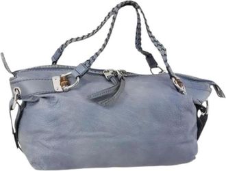 Gucci Pre-owned Handbags, female, Blue, Size: ONE SIZE Pre-owned Leather Handbag