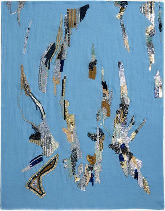 Janavi India Galactic Legacy Sequin-Embroidered Merino Wool Scarf