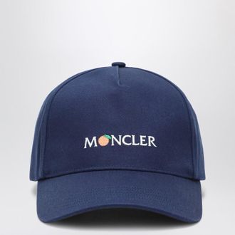 Moncler Blue baseball cap with logo