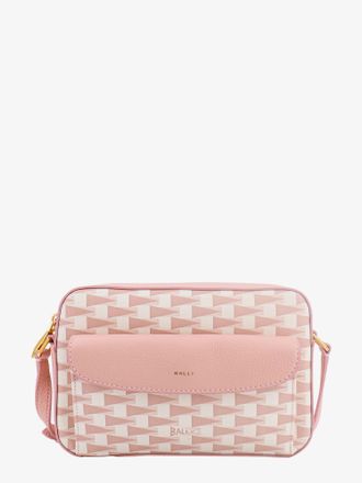 Bally Coated canvas and leather shoulder bag with all-over print - BALLY - gender_Woman