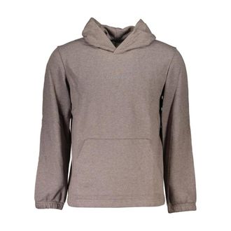 Calvin Klein Hoodies, male, Brown, Size: 2XL Printed Hooded Sweatshirt