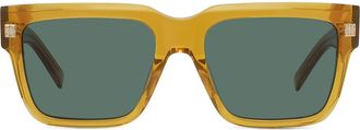 Givenchy GV Day Square Sunglasses in Shiny Yellow /Green at Nordstrom