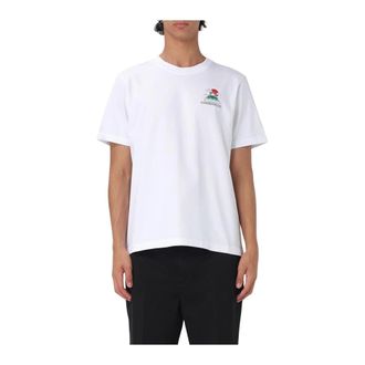 Casablanca T-Shirts, male, White, Size: S Classic Fit Tee