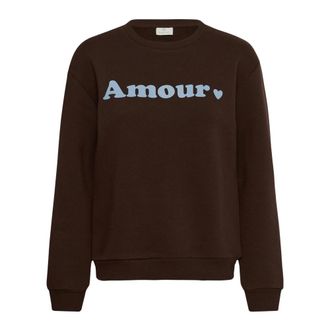 Kaffe Sweatshirts & Hoodies - Dames - Sweatshirts & Hoodies - Bruin - Maat: XL