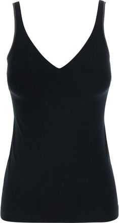 Brunello Cucinelli Black Solid V Neck Top