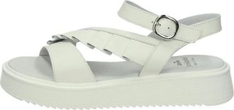Nero Giardini Sandalen met sleehak - Dames - Sandalen - Wit - 36 EU - Leer - Schoenen