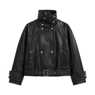Iro Rubis Leren Jas - Dames - Leren en Su&egrave;de Jassen - Zwart - XS - Leer - Jassen