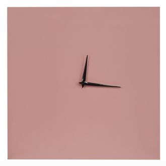 Beliani Beliani - Reloj De Pared Minimalista Con Marco Moderno Y Forma Cuadrada 40 X 40 Cm En Color Rosa Tomar