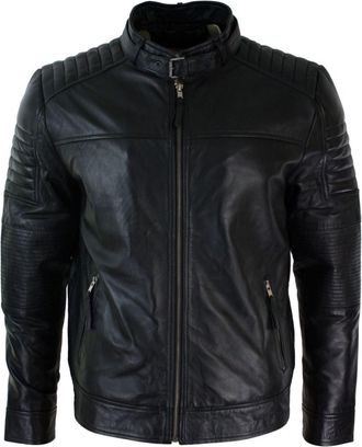 TruClothing Cross Zip Biker Racer Jacket