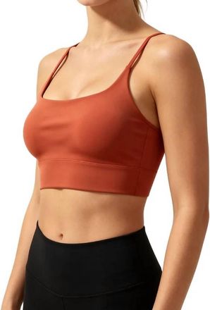 Bandier Bonded Low Impact Bra In Mineral Red