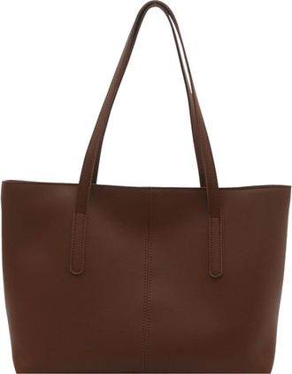 Generic Womens Shoulder Bag, PU Tote Bag, Hobo Crossbody Bag, Spacious Interior, Applies to Work, Shopping and Everyday Use (Brown,43 * 26 * 13cm)