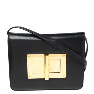 Tom Ford Tweedehands leren schoudertassen - Dames - Vintage Schoudertas - Zwart - ONE Size - Leer - Vintage