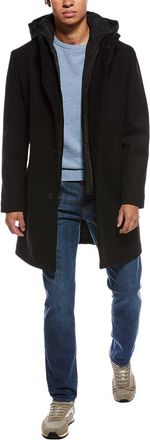 Kenneth Cole Wool-Blend Melton Coat
