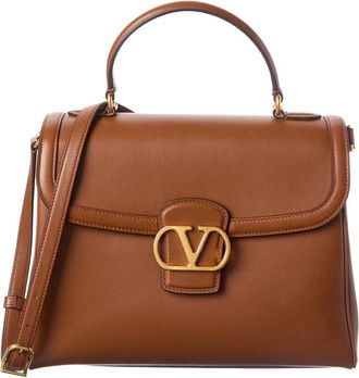 Valentino Vlogo Signature Leather Satchel