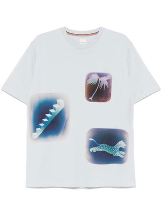 Paul Smith T-shirt con stampa Lumiere - Blu