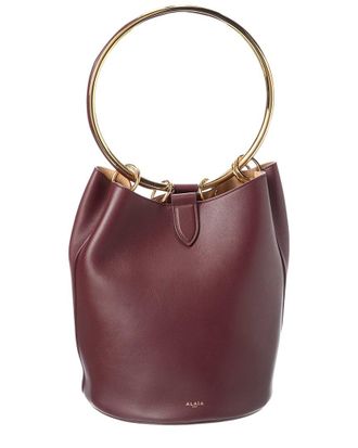 Alaia Ala&iuml;a Ring Large Leather Bucket Bag