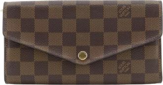 Louis Vuitton Pre-owned Porte Feuille Sarah Damier Lange Portemonnee - Dames - Vintage Accessoires - Bruin - ONE Size - Vintage