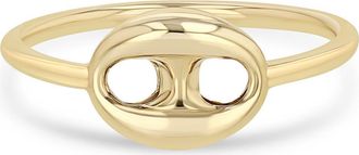 Zoë Chicco 14K Gold Single Puffed Mariner Link Ring in 14K Yellow Gold at Nordstrom, Size 8