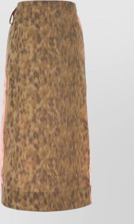 Ganni printed wrap skirt