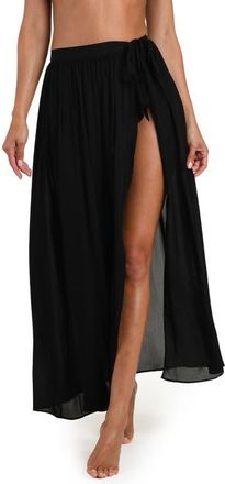 L'agence Klaire Chiffon Cover-Up Skirt in Black at Nordstrom, Size X-Small