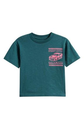 Next Kids Racecar Cotton Graphic T-Shirt in Green at Nordstrom, Size 1.5-2Y