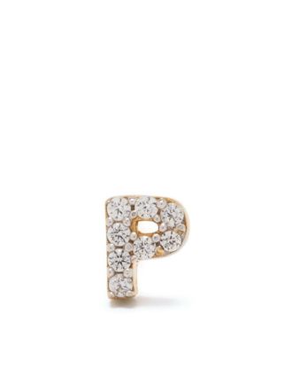 Missoma Initial single stud earring - women - 18kt Gold Plated Silver - One Size