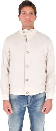 Herno Jacket met knoopsluiting - Heren - Zomerjassen - Wit - 2XL - Jassen