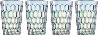 Godinger Set Of 4 Rex Iridescent Highballs