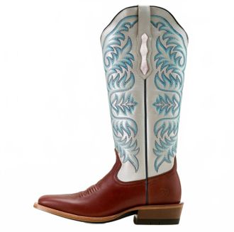 Ariat Womens Futurity Blanche Boots In Brown / White / Blue