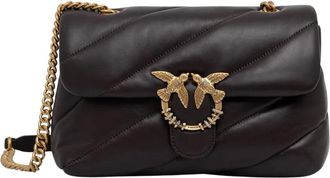 Pinko Pinko, Dames, Tassen, Bruin, Maat: ONE Size Katoen