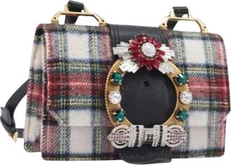 Miu Miu Pre-owned Wool Shoulder Bag - Dames - Vintage Schoudertas - Veelkleurig - ONE Size - Wol - Vintage