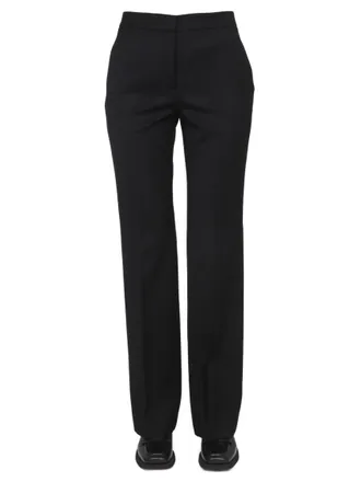 Moschino Black Straight Flat Front Pants