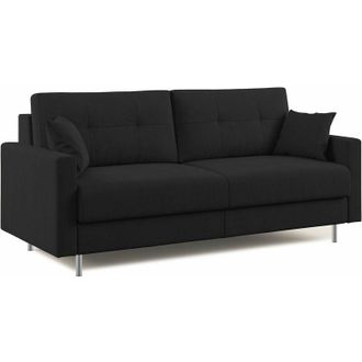Divani.Store Divani.store - Megan Divano letto matrimoniale in microfibra smacchiabile T11 208 cm (mat. 160x197) nero