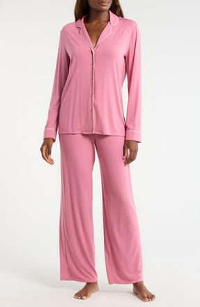 Nordstrom Moonlight Eco Knit Pajamas in Pink Heather at Nordstrom, Size X-Large