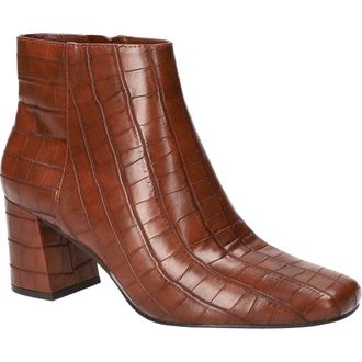 Bella Vita Wilma Croc Embossed Bootie in Tan Croco at Nordstrom, Size 5.5