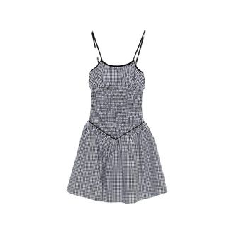 Frankies Bikinis Coast Gingham-pattern Mini Dress
