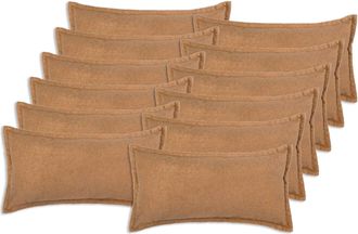 vidaXL Funda De Almohada 12 Pcs Houten Beige 40 X 80 Cm Boucl&eacute; Vidaxl