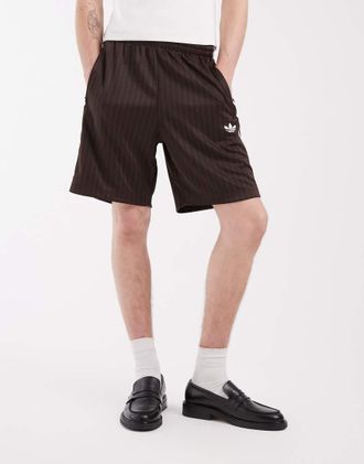 adidas Originals Firebird - Pantaloncini marrone caff&egrave;