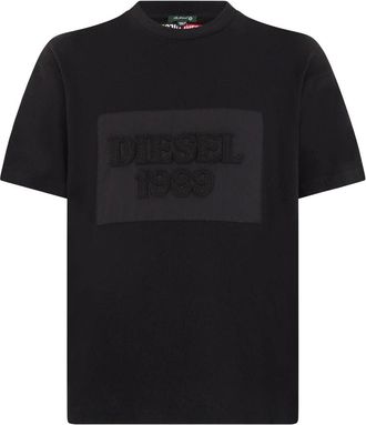Diesel Katoenen T-shirt - Heren - Tops - Zwart - Maat: M Katoen