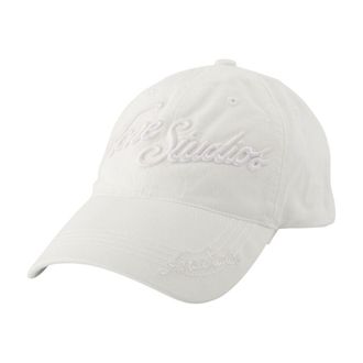Acne Studios C40416-100 Cotton Twill Baseball Cap - White