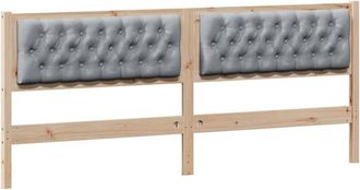 vidaXL Cabecero Otro Marr&oacute;n Y Gris Claro 200 Cm Madera Maciza De Pino Vidaxl