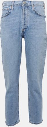 A Gold E Riley high-rise cropped slim jeans