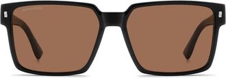 Dsquared2 Sunglasses D2 0202/G/S 80770 Black/Brown Men