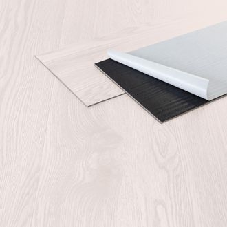 ML Design Ml-design Suelo Vin&iacute;lico Adhesivo De Pvc 6,69m&sup2; Color Roble Blanco Grosor 2mm Planchas De Vinilo Autoadhesivas 91,5x15,3cm 48x L&aacute;minas Aspecto Madera 