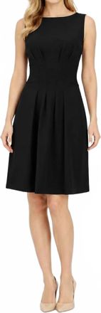 Taylor Sleeveless A-Line Day Dress In Black
