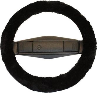 OEM Funda De Volante De Piel De Cordero Negra - Accesorios De Lujo Para Autom&oacute;viles