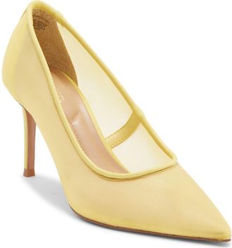 Steve Madden Nicoletta Mesh Pointed Toe Pump in Yellow at Nordstrom Rack, Size 9.5