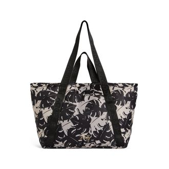 Freddy Borsa shopper fantasia foliage bicolore con manici logati